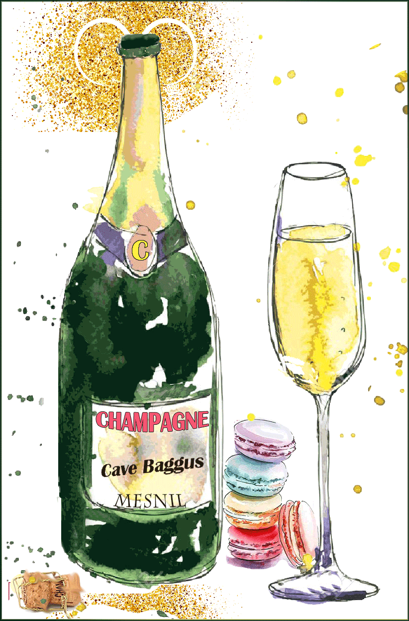 LOGO bouteille de champagne baggus